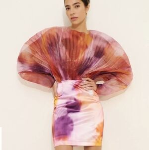 Multicolor Watercolor Tie-Dye Mini Dress